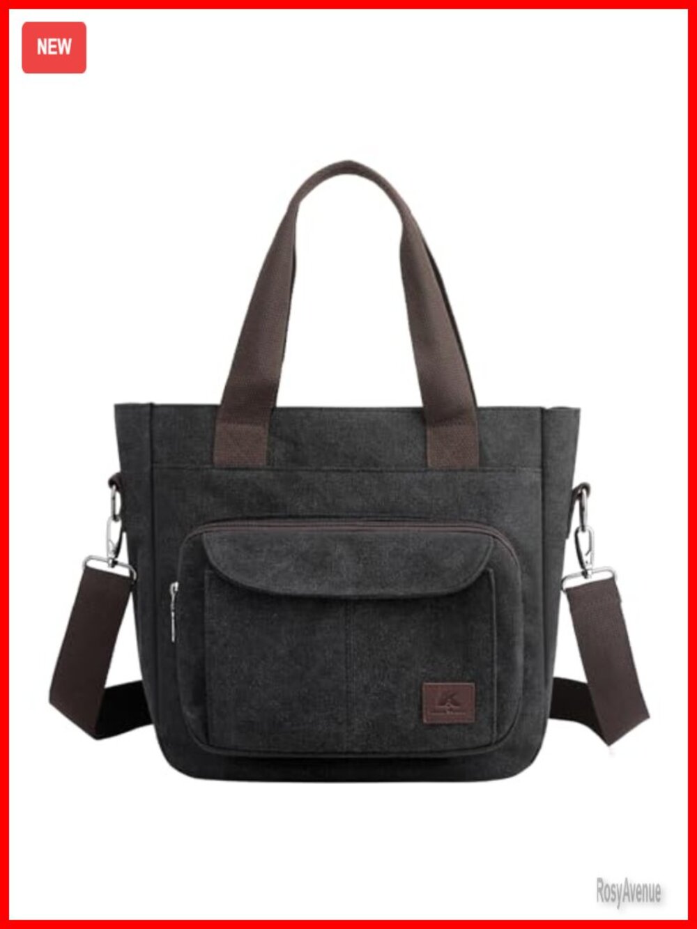 Canvas Tote Purse Crossbody Shoulder Bag Multi Pocket Work Handbag